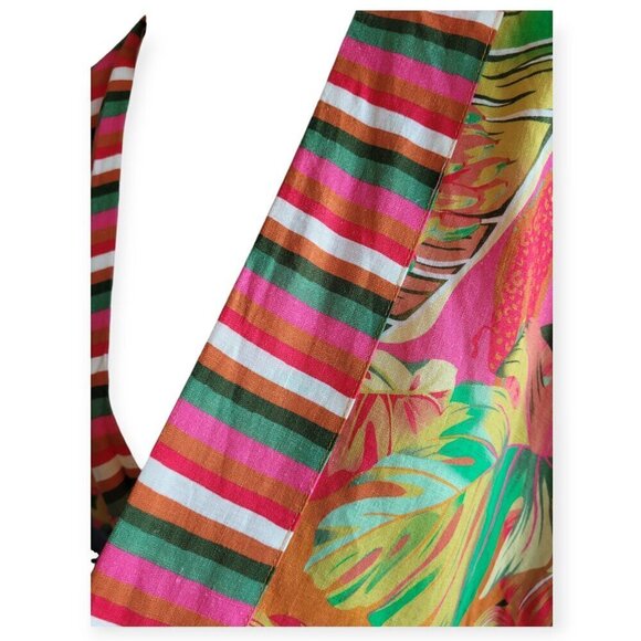 Rachel Roy Linen Rayon Kimono Cover-Up Tropical OS - Picture 7 of 14